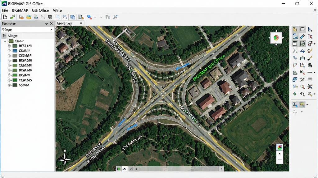 һ��չʾBIGEMAP GIS Office�����������ͼƬ�������������������ڣ���������ʾ��ɫ�ʷḻ�ĸ������ǵ�ͼ�����ͼ�������塢�Ҳ๤��������ͼ�ϵ����ŵ�·���ע�����岼�����������רҵ��࣬���ʸ��壬�ɾ��޶���Ԫ�أ�ͼƬ�д��С�BIGEMAP GIS Office�����ֱ�ʶ