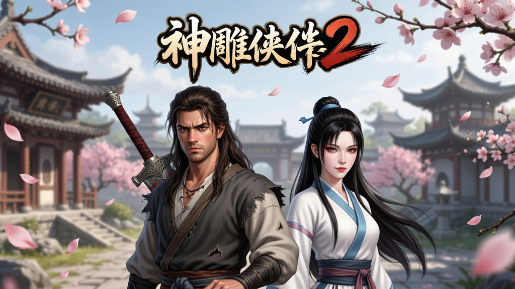 �����������������2��Ϸ�����棬�ŷ罨�����һ��ֱ�����ǰ��Ϊ�����С��Ů��ɫ���棬���ֲ������ĶԳƣ��Ű��Ϸ�Ϊ��ϷLogo�����Ϊ��������дʵ��ϸ�ڰ���Ʈ��Ļ������������������ʸ��壬�ɾ����޶���Ԫ��