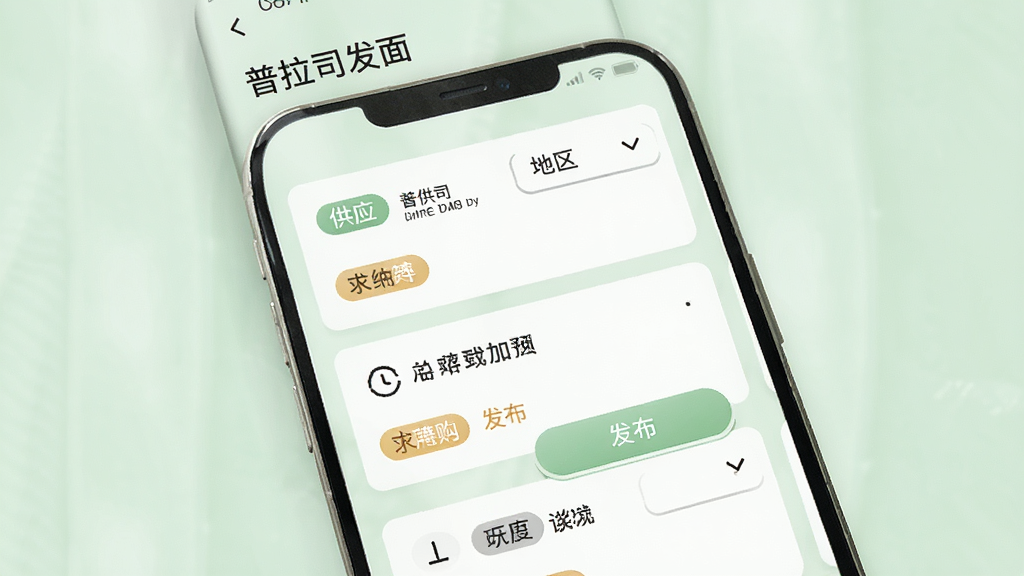 ����˾������Ϣ����ҳ�棬����չʾ�ֻ���Ļ�ڹ����б��뷢����ť������Ϊ��͵�ǳ��ɫ��������Ϊ��Ƭʽ���У����Ϊ���¼�Լ��ϸ�ڰ�����Ӧ��ǩ���󹺱�ǩ������ɸѡ�����ʸ��壬�ɾ����޶���Ԫ��