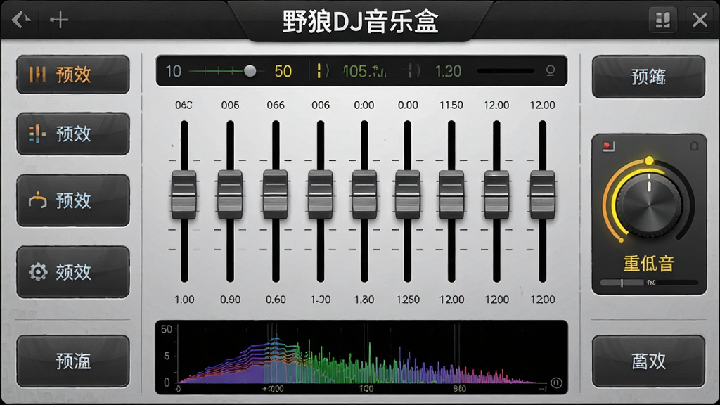 ��Ч���ý����ͼ�������ΪҰ��DJ���ֺо�����������壬����Ϊ������ʾ10��Ƶ�����ӣ��Ű����ܻ�����ЧԤ�谴ť�����Ϊרҵ��Ƶ�����������棬ϸ�ڰ�����Ұ��DJ���ֺС���ʶ��Ƶ�׷����Ƕ�̬��ʾ���ص�����ť����״̬�������������ɾ����޶���Ԫ��