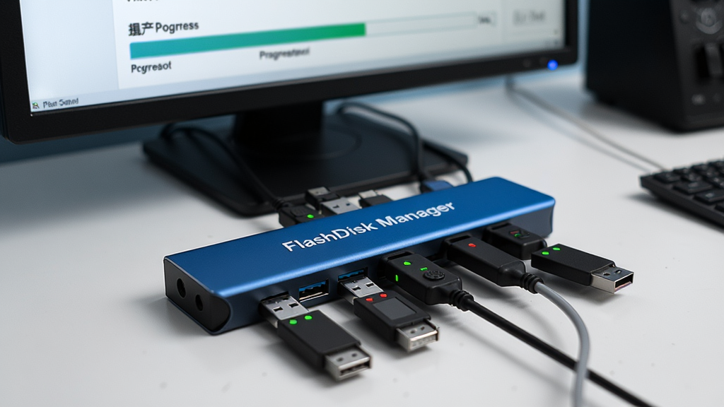 һ��չʾ FlashDisk Manager ��������U�̳�����ͼƬ������Ϊ���USB���������Ӷ��U�̣�����Ϊ�����ӽǣ�����Ϊ������Ļ��ʾ�������ȣ��Ű���Ȼ�����Ϊдʵ�Ƽ��磬ϸ�ڰ������U��ָʾ�ơ��������������ߣ�����ɾ��޶�����Ʒ�������������ʺ�����Ӧ�ó���չʾ��