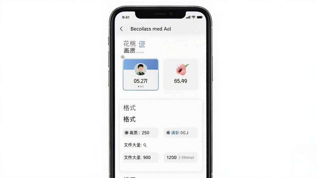 ���������������ý��棬����Ϊ�ֻ���Ļ��ʾ����ѡ�����ʽѡ�����Ϊ���У��Ű��࣬�������ʵ�ã�ϸ�ڰ����ֱ�����ֵ���ļ���СԤ�������ʸ��壬�ɾ����޶���Ԫ��