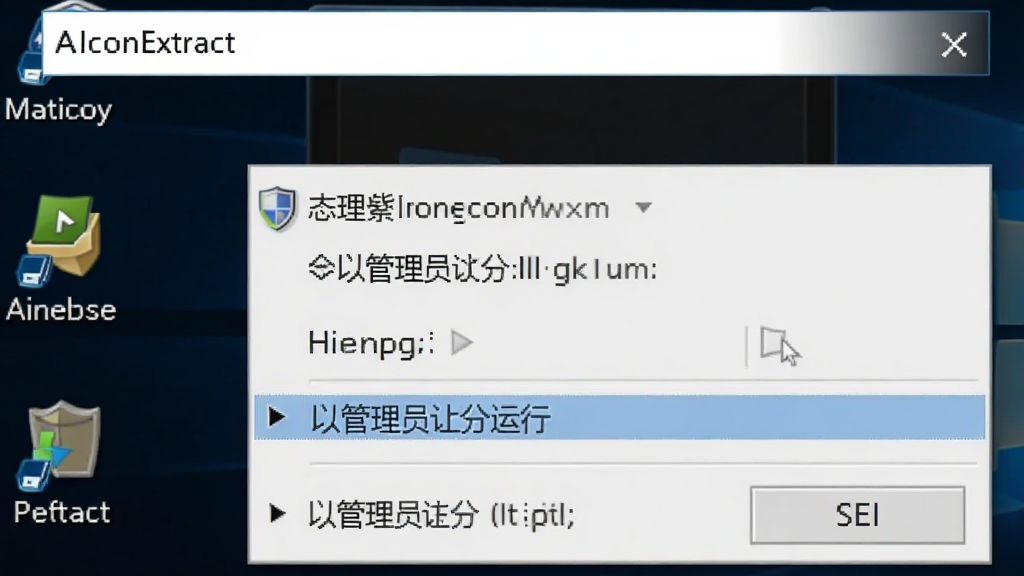AIconExtract������Windows�������Թ���Ա�������е���ʾ��ͼ������չʾ�Ҽ��˵���