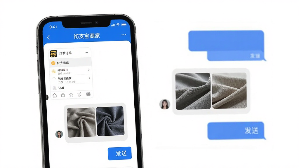 �������ֻ���Ļ������Ի�����Ļ����ʾ����֧���̼ҡ�App�Ĺ�Ӧ�̹�ͨ���棬����Ϊ�ֻ����󡢶Ի����ݾ��ң��Ű�Ϊ���ҶԱȹ�ͼ�����Ϊ��ƽ��UIչʾ��ϸ�ڰ���������ͼ����ͼ������ͼƬ��Ϣ�����Ͱ�ť������Ϊ��ɫ�ɾ����棬����Ϊ���壬�ɾ��޶���Ԫ�أ�����������