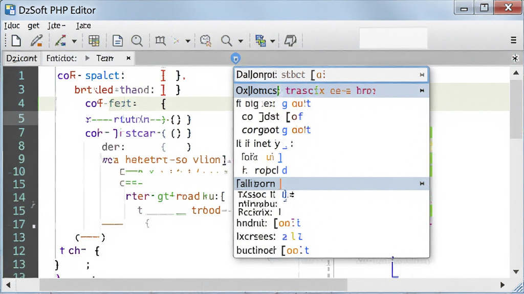 һ��չʾDzSoft PHP Editor������ʾ���ܵ�ͼƬ�������������༭������������ʾ�����б�������Ϊ����༭������У��Ű��࣬���Ϊ����������д��ͼ���ϸ�ڰ�����ɫ�﷨������������ʾ�б������λ�ã����������ɾ��޶���Ԫ��