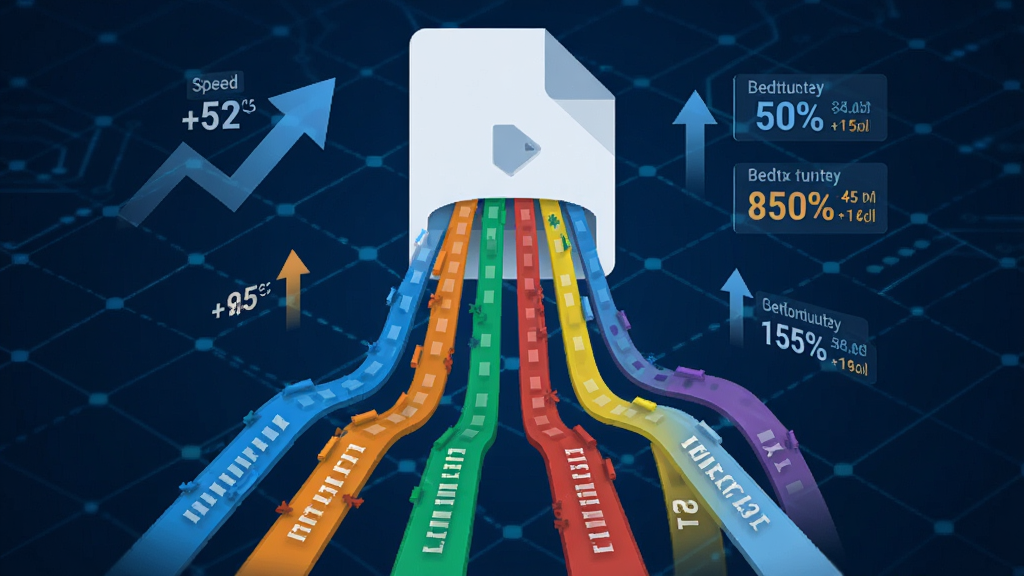 Free Download Manager���̼߳��ٹ���ʾ��ͼ����������Ϊһ�������ļ�ͼ�걻�ֽ�ɶ����������������´��䣬ÿ���������ò�ͬ��ɫ��ע������Ϊ����ɫ�Ƽ������񣬷��Ϊ��ƽ����Ϣͼ����ϸ�ڰ����ٶ���ֵ����ļ�ͷ�ʹ��������ʰٷֱȣ����ʸ��壬�ɾ�������Ԫ��