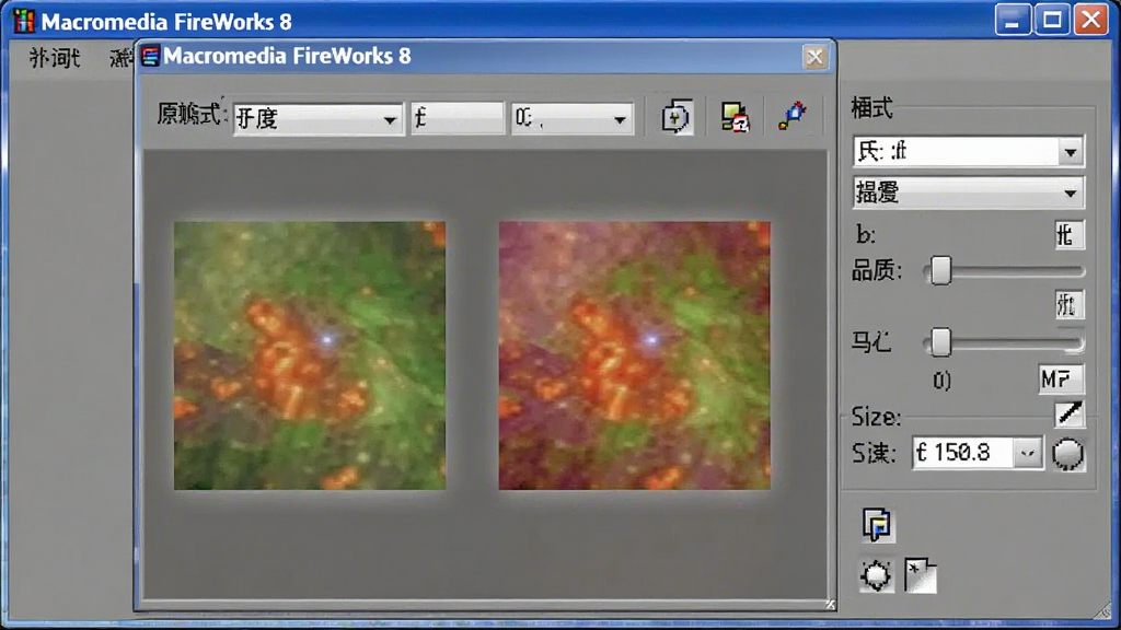 һ��չʾ Macromedia Fireworks 8 ͼ���Ż�����ͼƬ������Ϊ����Ԥ�����ڣ����־�����ʾԭʼͼ���Ż�ͼ�Աȣ��Ű��࣬���Ϊ��������дʵ�磬ϸ�ڰ�����ʽ�����˵���Ʒ�ʻ�����ļ���С��ֵ�����������ɾ����޶���Ԫ�أ�����������Ϊ��Macromedia Fireworks 8����