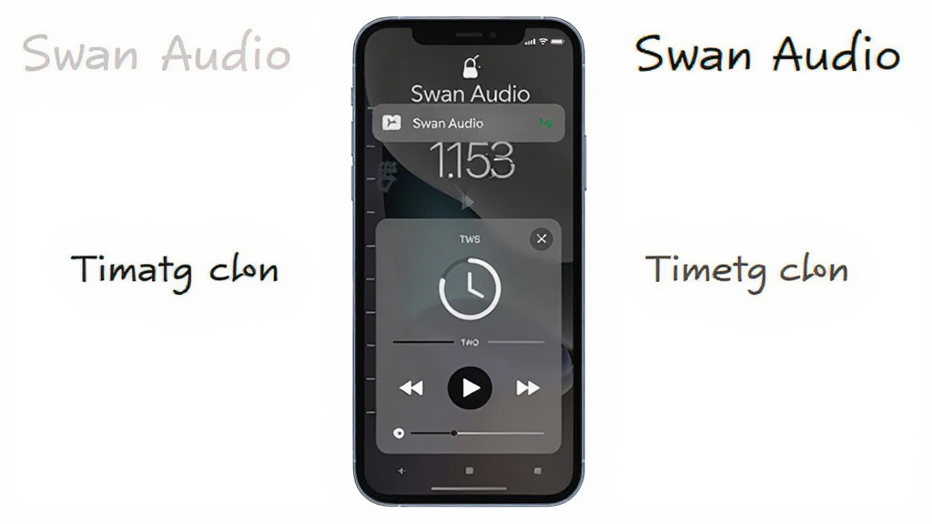 һ��չʾSwan Audio��̨�����붨ʱ�رչ��ܵ�ͼƬ���������ֻ���Ļ��ʾ���ſ�������뵹��ʱͼ�꣬��Χ��