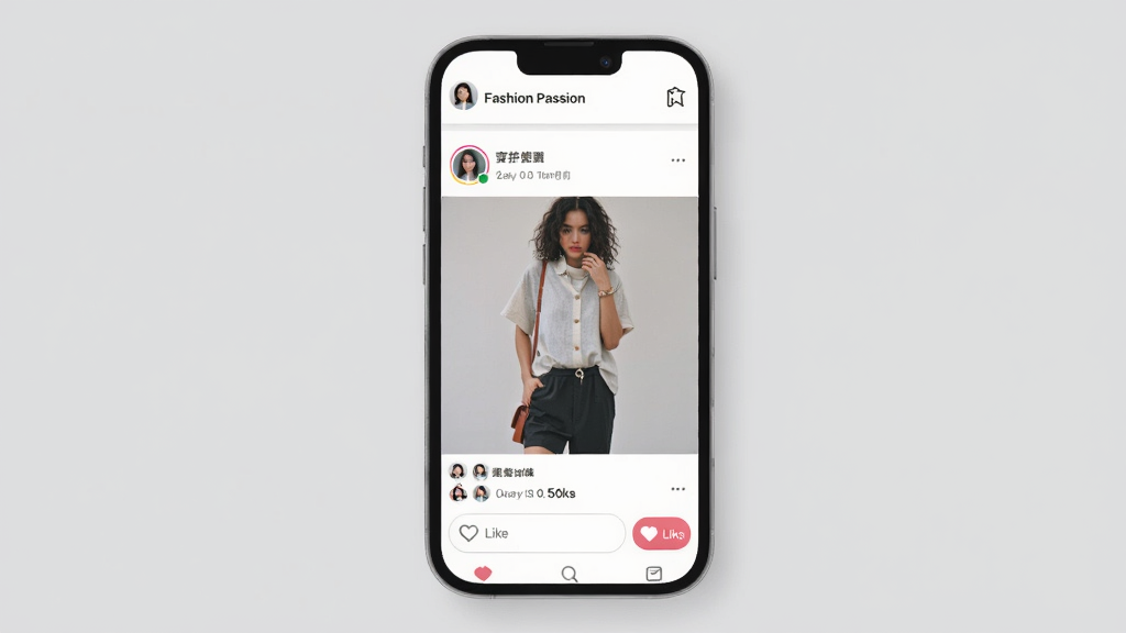 һ��չʾ Fashion Passion �����������ܵ��ֻ�����ͼ���������ֻ���Ļ��ʾ�û������Ĵ������ӣ��·��������������͵��ް�ť������Ϊǳ��ɫ��������Բ�ǣ�ϸ�ڰ����û�ͷ��ͷ���ʱ�䣬�����������ɾ����޶���Ԫ��