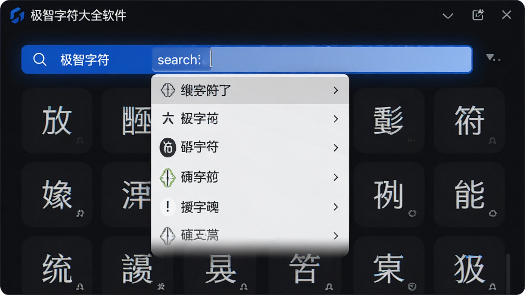 �����ַ���ȫ�����������ܽ��棬����չʾ������������ؼ��ʺ���������������Ļ����ʾ���ƥ���ַ������沼����������ɫ��������������ִ��������������ɾ��޶���Ԫ��