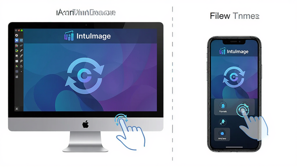 IntuImage�����ڵ��Ժ��ֻ�˫��ʹ�õĶԱ�ʾ��ͼ���������Ϊ���Զ˽��桢�Ҳ�Ϊ�ֻ��˽��棬�������ơ�IntuImage���ֱ���ʾ�����˶���������Ϊ���ҷ��������Ƽ���ʮ�㣬ϸ�ڰ����豸������ͬ��ͼ��Ͳ�������ʾ�⣬��������������ɾ����޶���Ԫ��
