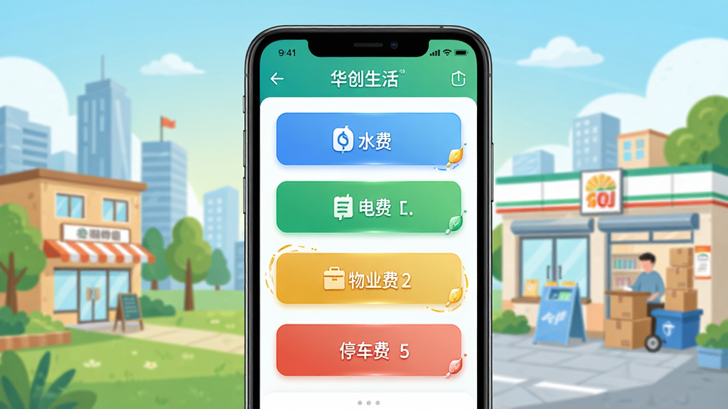 ����չʾ���������Ӧ�õ�����ɷѽ��棬�ֻ���Ļ����ʾˮ�ѡ���ѡ���ҵ�ѡ�ͣ�����ĸ��ɷ���ڣ�����Ϊ��������������ꡢ���վ��������񳡾������ֲ������ҷָͼ�����Ϊ�����������ҵ�廭��ϸ���ϽɷѰ�ť���и���Ч���������������ɾ����޶���Ԫ��
