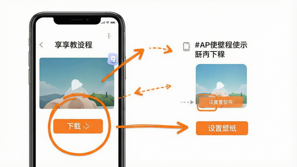 ��ͼAPPʹ�ý̳�ͼʾ������Ϊ�ֻ���Ļ��ͼ����Ļ���ü�ͷ��ԲȦ��ע�����ذ�ť�����ñ�ֽ��ť��λ�ã�����Ϊͼ�Ľ�ϵĽ�ѧ�Ű棬��������죬ϸ���ϱ�ע����Ϊ����ɫ����������������ɾ��޶���Ԫ�أ�������