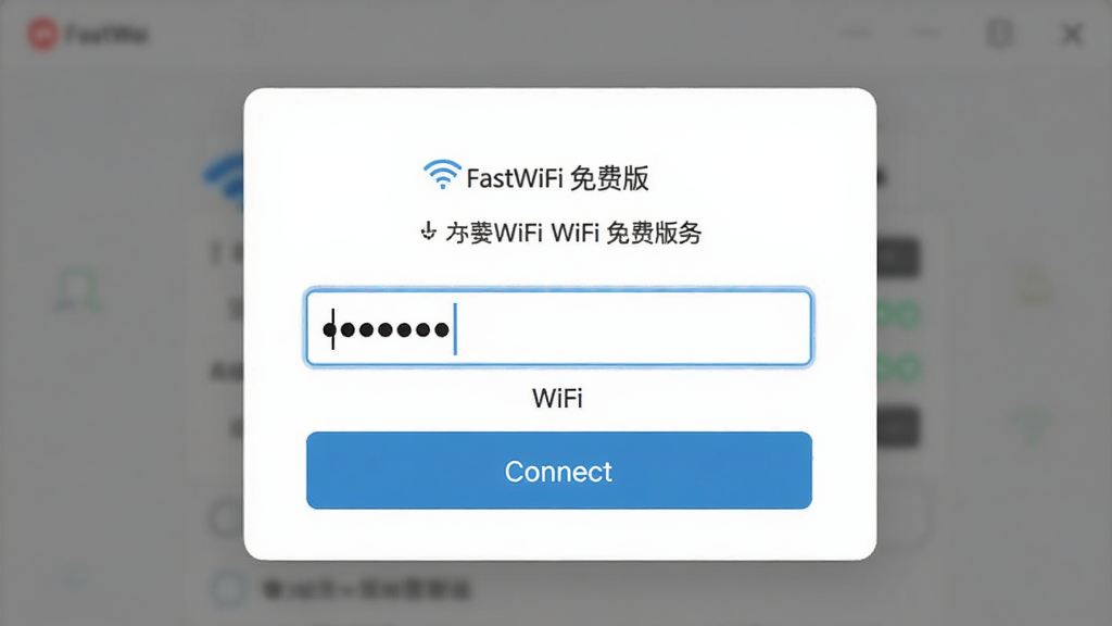 FastWiFi ��Ѱ�����WiFi�ĵ�������ͼ�����������ʾ����Բ�㣬�·������Ӱ�ť����Χ�м�����ʾ���֣��������ƽ���������������޶���Ԫ��