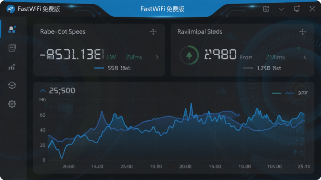 FastWiFi ��Ѱ����������ͼ���Ǳ�����ʽ��ʾʵʱ�������ӳ���ֵ������ͼչʾ�������ƣ���ɫΪ��������������Ƽ��У����ʸ��壬�޶���Ԫ��