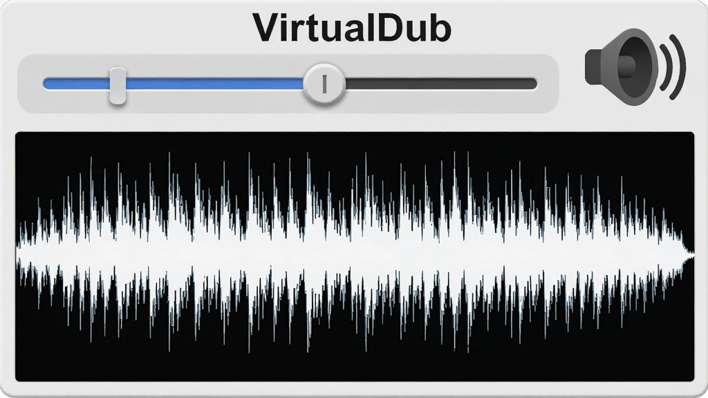 һ��չʾVirtualDub��Ƶ�������ܵ�ʾ��ͼ����������һ������ͼ���Ϸ�����Ƶ��������͡�VirtualDub���������Ա���������ͼ�ꡣ���Ϊ������Ƶ�༭���棬����Ϊǳ��ɫ������ɾ����޶���Ԫ�أ�����������