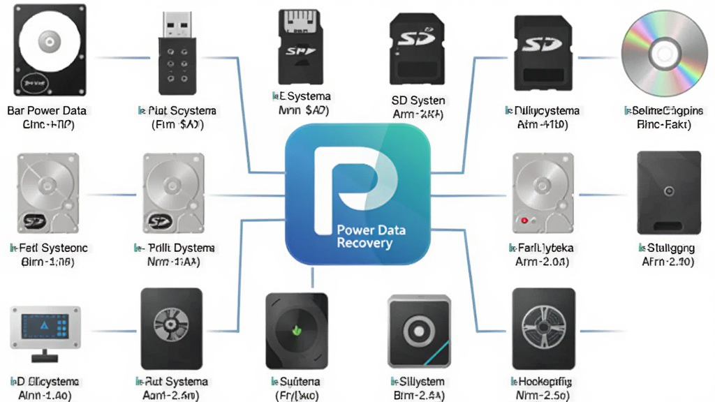 һ��չʾ Power Data Recovery �豸�����Ե�ͼƬ����������������ͼ�꣬��Χ�����Ÿ��ִ洢�豸ͼ�꣬����Ӳ�̡�U�̡�SD�������̡��ƶ�Ӳ�̵ȣ�������������ͼ�����������Ϊ�������磬ϸ�ڰ����豸���Ʊ�ǩ���ļ�ϵͳ���ͱ�ע�����ʸ��壬�ɾ����޶���Ԫ��