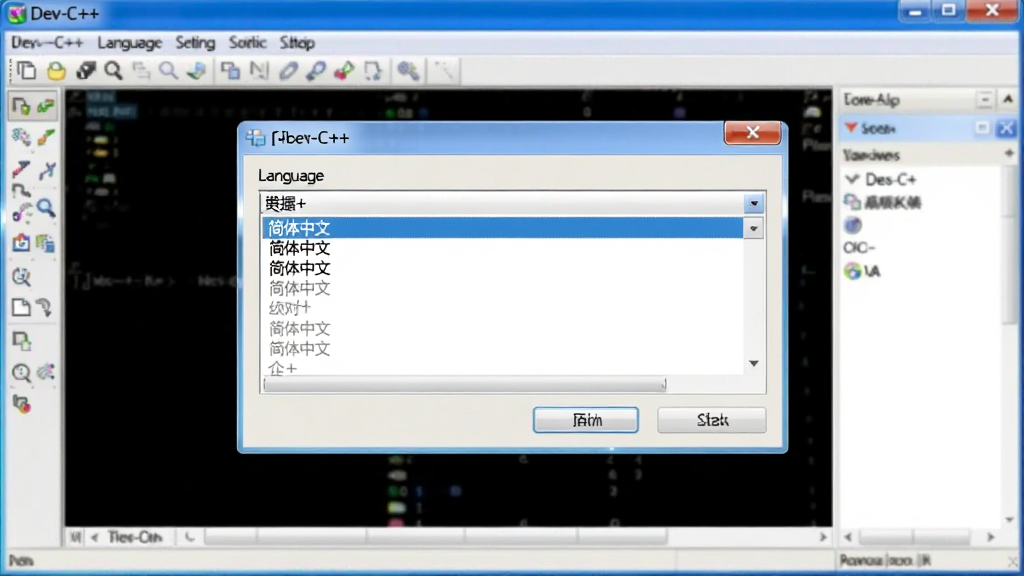 һ��չʾ Dev-C++ �����������ý����ͼƬ�������е������öԻ������������˵���ѡ���˼�������ѡ����������������棬���Ϊ��ʵ�� Windows ������ͼ����������������ɾ����޶���Ԫ�ء�