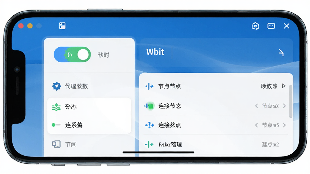 Wbit�����������ͼ���ֻ���Ļ����չʾ����������������ء�����״̬���ڵ��б���ģ�飬���ּ������������ִ��Ƽ��У�ϸ�ڰ���ͼ�ꡢ���ֱ�ǩ��״ָ̬ʾ�ƣ����ʸ��壬�ɾ����޶���Ԫ��