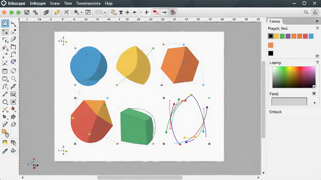 Inkscape��������ȫ��չʾ��������ʸ����ͼ���������Ϊ��ֱ���еĹ��������Ҳ�Ϊ����������壬�����˵��������ɼ��������ϻ����Ų�ɫ����ͼ���뱴�������ߣ���������ִ���ƽ����񣬽���ɾ����࣬���ʸ��壬�޶���Ԫ��