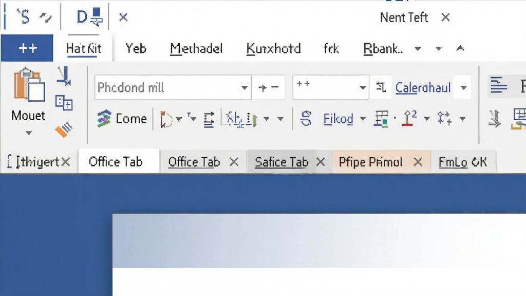 һ��չʾ Office Tab ��������Ľ�ͼ��������΢�� Word ���ڶ������ֶ���ĵ���ǩҳ����ǩ�Ϸֱ�д�Ų�ͬ�ĵ����ƣ�����Ϊ�����ǩ�������������·����Ű��������������Ϊ�ִ��칫������ͼ���ϸ�ڰ�����ǩ�رհ�ť���½���ǩ��ť����ǩ��ɫ���֣����������ɾ��޶���Ԫ��