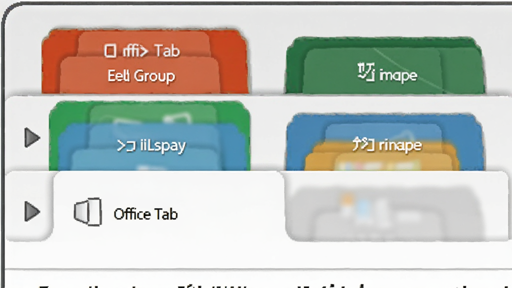 Ϊ Office Tab ��������һ�Ź���ʾ��ͼ�������Ƕ����ɫ��ǩҳ������������ Office ���ڶ���������Ϊ������������Ƿ����۵���ť�Ҳ��ǲ�ɫ��ǩ���Ű���������Ϊ��ˬ����廭���ϸ�ڰ�����������ͬ��ɫ�ı�ǩ�������������֡��۵���ͷͼ�꣬���������ɾ��޶���Ԫ��