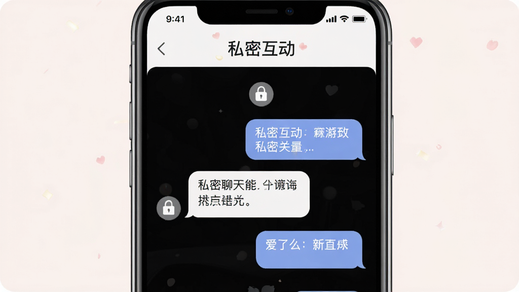 һ��չʾ������ô��˽�����칦�ܵĽ����ͼ���ͼ������Ϊ�ֻ���Ļ��д�����־��У��Ű��Ϸ���ʾ��˽�ܻ������������������ͣ�ϸ�ڰ����������ݺ�����ͼ�꣬���ʸ��壬�ɾ����޶���Ԫ��