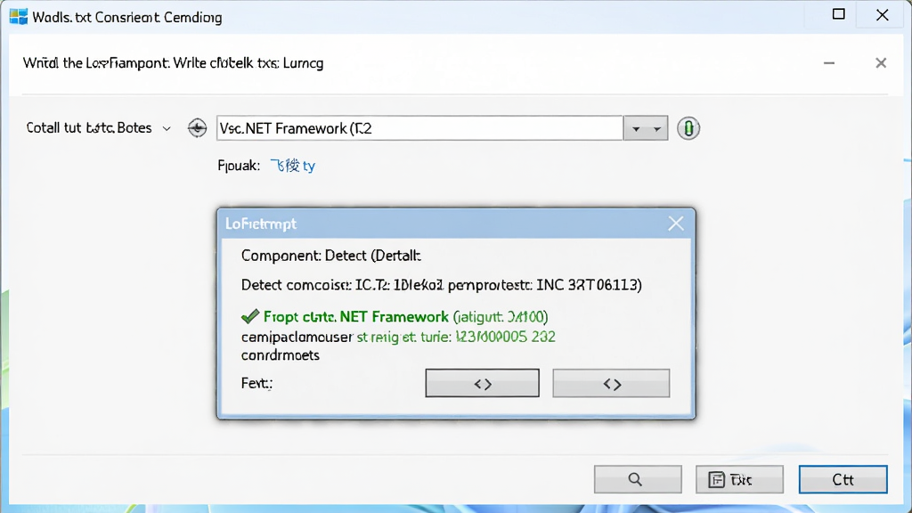 ����txt�ı������������ɹ�����Windows�����ϵİ�װ�򵼽��棬����Ϊ��װ·��ѡ�����������ʾ�򣬲��־��У��Ű��࣬���Ϊдʵ������ͼ��ϸ��չʾ.NET Framework���ͨ��״̬�����ʸ��壬�ɾ����޶���Ԫ��