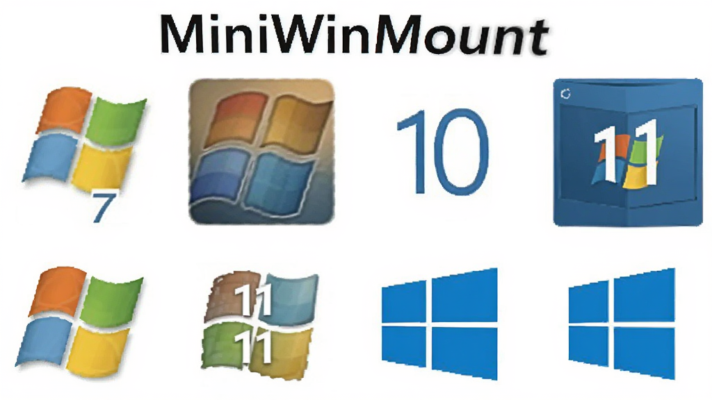 MiniWinMount ϵͳ������ʾ��ͼ������Ϊ��汾 Windows ϵͳͼ��������ͼ�겢�У����ֺ������У��Ű����룬���Ϊ��ƽ����ƣ�ϸ�ڰ��� Windows 7��10��11 ��ʶ�����ʸɾ��޶���Ԫ��