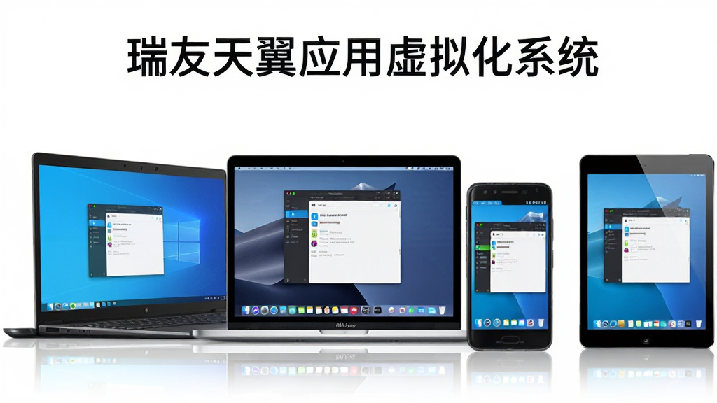 ��������̨��ͬ����ϵͳ���豸����չʾ������������ΪWindows�ʼǱ���MacBook��Android�ֻ���iPad������Ϊ����Ⱦ����У��Ű���ÿ̨�豸��Ļ����ʾ��ͬ��Ӧ�ý��棬���Ϊ��ˬ��дʵ��Ʒչʾ�磬ϸ�ڰ����豸�߿򷴹⡢��Ļɫ��һ�¡����汳��ͳһ�����ʾ�ϸ������ɾ����޶���Ԫ�أ����涥�����б�ע���֡���������Ӧ�����⻯ϵͳ��