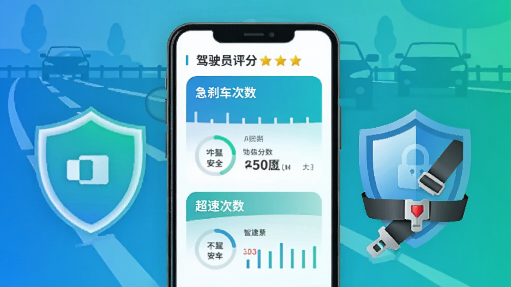 �廭չʾ���ǹ�������ʻ��Ϊ�������棬�ֻ���Ļ����ʾ��ʻԱ�����Ǽ�����ɲ�����������ٴ��������ݿ�Ƭ����Ļ����һ������ͼ���밲ȫ��ͼ��������ȫ������Ϊ��·�복����Ӱ����ɫ�������̰�ȫɫϵ���������ִ���ͻ����ȫ��������Ϊ�������⡣