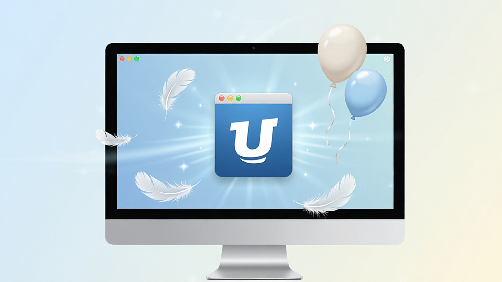 һ�ű���uTorrent�������ԵĴ���ͼƬ������������һ��С�ɵ�����ͼ�������ڵ�����Ļ�ϣ���Χ��������ë������ȴ�����ӯ��Ԫ�أ������Ǽ���ǳɫ���䣬���������¼�Լ������ɾ������ʸ��壬ͻ�����������롰��Ч�����Ӿ����⡣