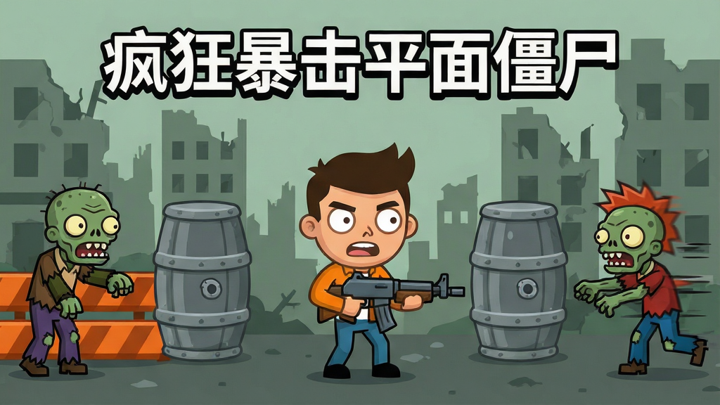 ��ƽ��2D��ͨ�����Ϸ���棬���ǳ�ǹվ�ڻ������룬���ֲܷ���ͬ���͵Ľ�ʬ����·�Ͻ�ʬ����Ͱ��ʬ����ٽ�ʬ������Ϊ����ɫ���ĳ��з��棬�����д��С���񱩻�ƽ�潩ʬ�����ֱ��⣬�������������־��У��Ű��࣬���ͳһ��ϸ�ڵ�λ�����ʸɾ����޶���Ԫ��