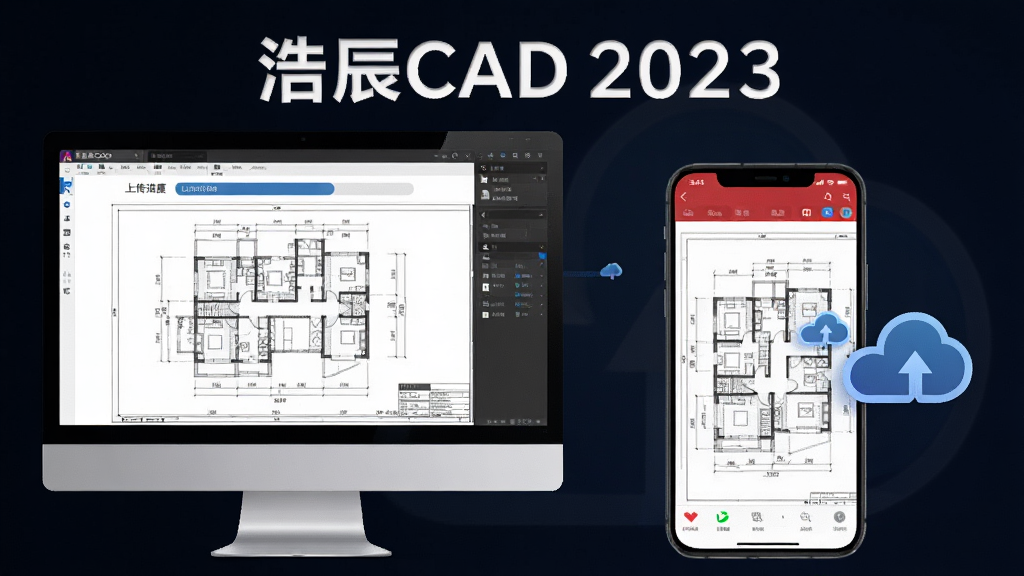 һ��չʾ�Ƴ�CAD 2023�ƶ�Эͬ���ܵ�ʾ��ͼ������Ϊ������Ļ���ֻ���Ļ������ʾͬһ�Ž���ͼֽ������Ϊ���ҶԱȣ����Ϊ�ִ��Ƽ��磬ϸ�ڰ������Զ��ϴ����������ֻ��˲鿴ͼֽ�Ľ�����ƶ�ͼ�꣬�����������ɾ��޶���Ԫ�أ�ͼƬ�д������֡��Ƴ�CAD 2023��