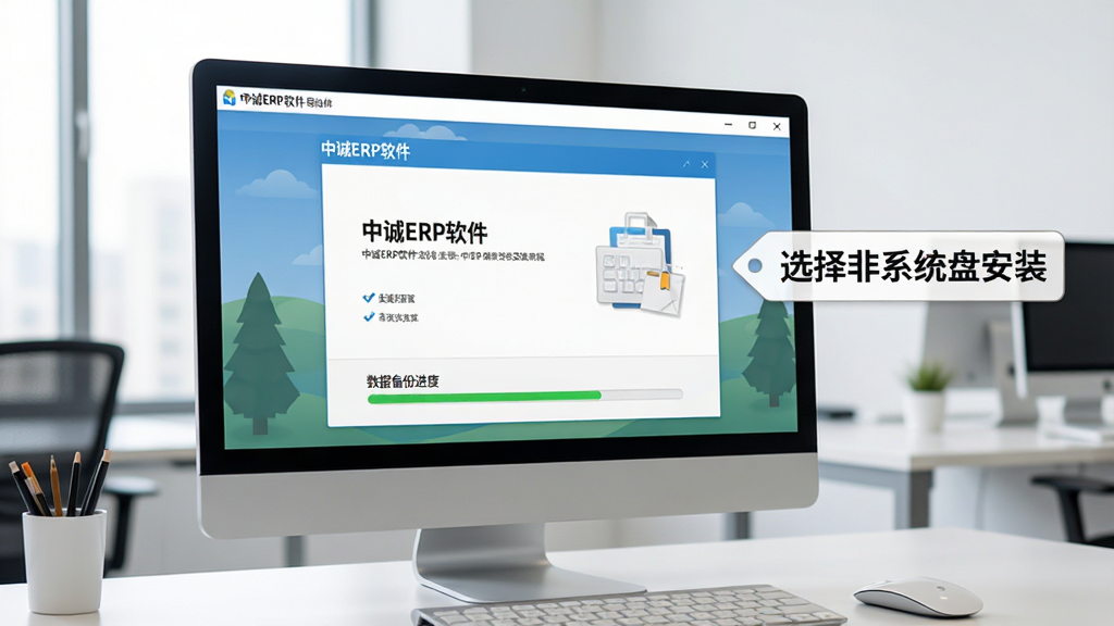 �г�ERP�������ֲ���ָ�����棬����չʾ������Ļ�С��г�ERP�������İ�װ��ҳ�棬�Ա�����ʾ��ǩ��ע��ѡ���ϵͳ�̰�װ�����·���ʾ���ݱ��ݽ������������������ˣ��칫���������廭�ʣ�����ɾ��޶���Ԫ��