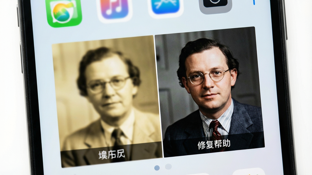 һ���ֻ���Ļչʾ�����Ƭ�޸�����Ӧ�ý��棬�����������޸�ǰ�������Ƭ�Աȣ����ģ�������Ҳ�������Ȼ�������Ǽ���ǳɫ�ֻ����棬Ӧ��ͼ����Ŀ��������ɾ������������������޶���Ԫ��