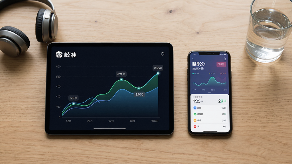 ����չʾһ��ƽ�������һ���ֻ����Űڷţ���Ļ�ֱ���ʾ���׼��������������ͼ��˯�߷������档����Ϊľ�����棬�Ա߷���һ��������һ��ˮ�����ֶԳ�ƽ�ȣ����Ƽ�������н�ϣ�ϸ�ڰ�����������������ֵ��ע�����ʸ��壬����ɾ����ࡣ