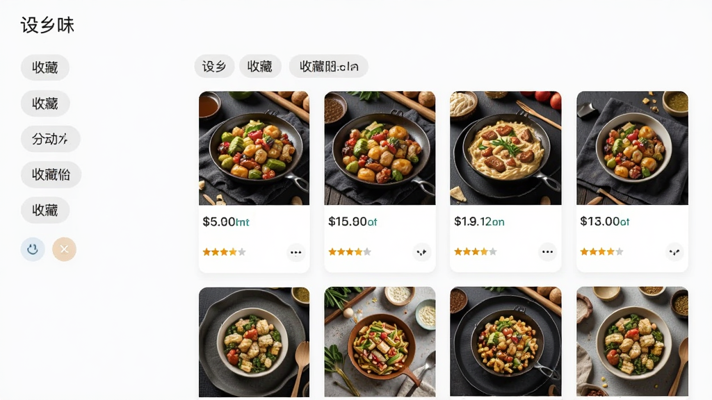 ������ζ���ղؼ�ҳ�棬չʾ����ղط����ǩ�Ͳ�Ʒ��Ƭ����Ƭ���м۸����ֺ�����ͼ������Ϊ�б��������ϣ������ʵ�ã�ϸ�����������ʸ��壬�ɾ����޶���Ԫ��
