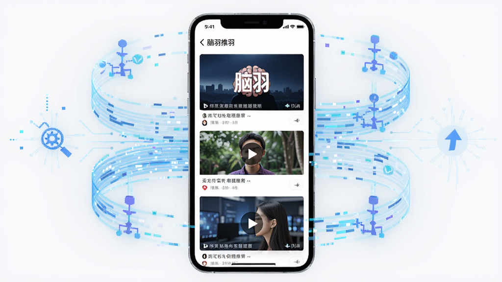 һ���������������Ƽ����ܵ�ʾ��ͼ������Ϊһ���ֻ���Ļ����Ļ��չʾ�Ÿ��Ի��Ƽ�����Ƶ�б�������Ϊ�ֻ����С���Χ���������������㷨���ţ����Ϊ�Ƽ��б�ƽ�廭��ϸ������Ļ���������������ͼ������������ɫ���߱�ʾ�����ʸ���ɾ��޶���Ԫ��