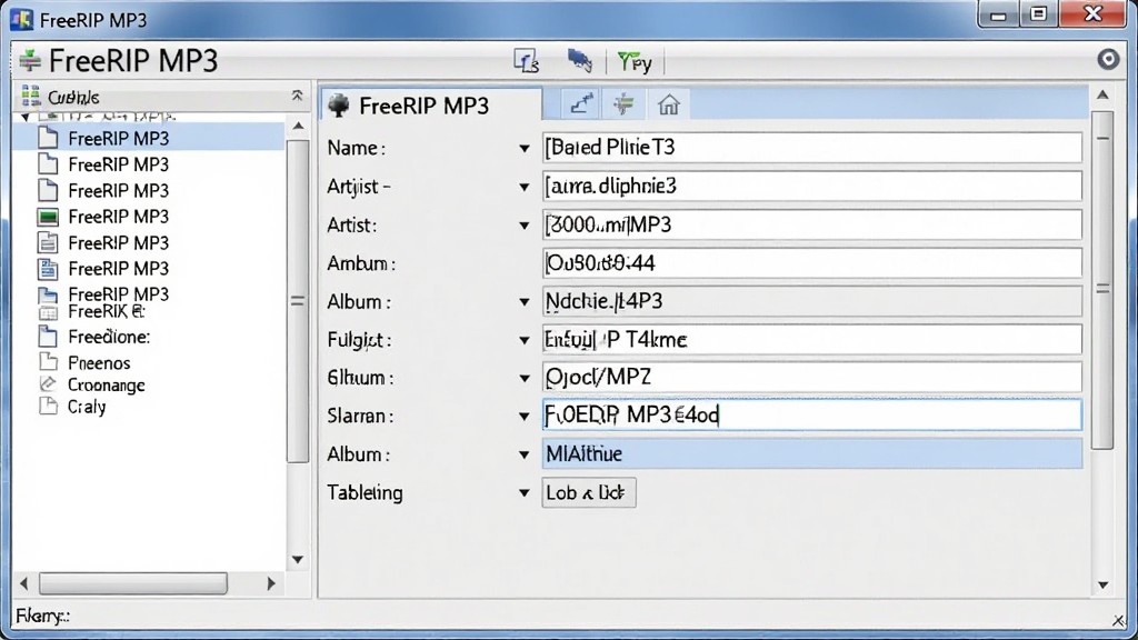 һ��չʾ FreeRIP MP3 ����ID3��ǩ�༭���ܵĽ����ͼ���廭�����������������еı�ǩ�༭��壬�������ʾ 