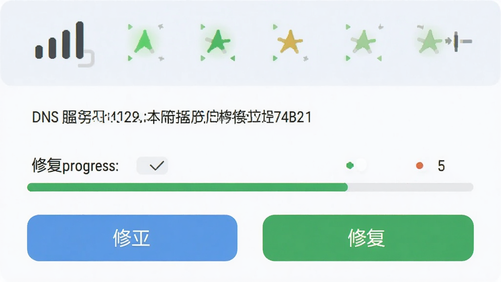 ����Ϊ��������޸����棬����Ϊ�ϰ벿������״ָ̬ʾ���°벿���޸���ť���Ű����������Ϣ�������Ϊ��ˬǳɫϵ��ϸ�ڰ����ź�ǿ��ͼ�ꡢDNS��������ַ���޸�����������ɫ����״̬��ʶ�����ʸ���ɾ��޶���Ԫ��