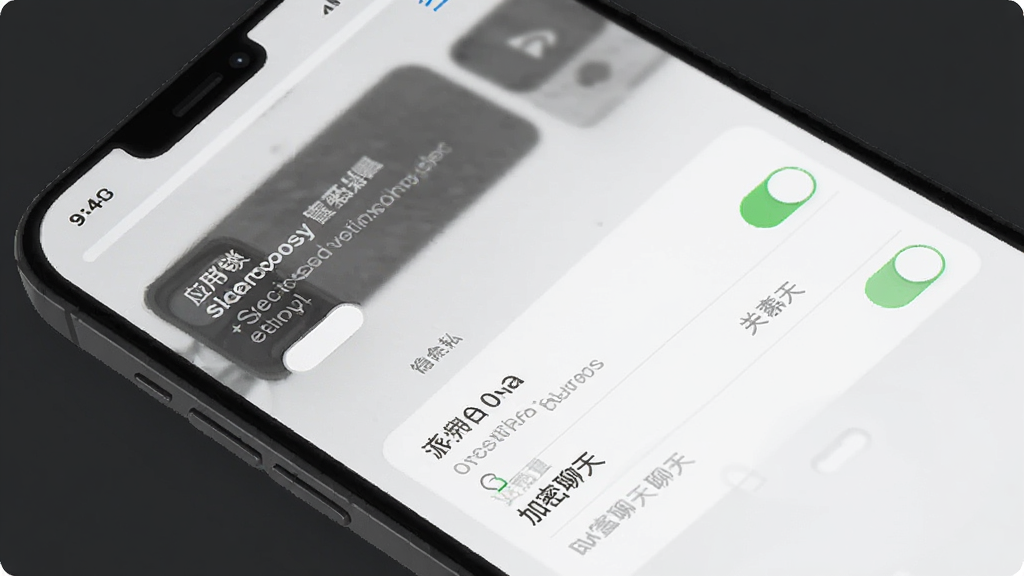 �����䰲ȫ����ҳ�棬������ʾ�ֻ���Ļ�ϵ���˽����ѡ�����Ӧ��������������ȿ��ذ�ť������Ϊ���ɫ�������רҵ���أ����������ɾ�