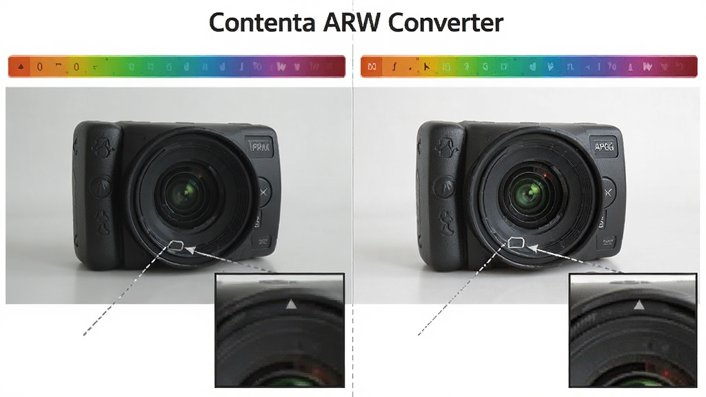 һ��չʾ Contenta ARW Converter ���ʶԱ�Ч����ͼƬ�����������ҷ����Աȣ����ΪԭʼARW�ļ�Ԥ�����Ҳ�Ϊת�����JPEGЧ��������Ϊ���ҶԳƣ��Ű�Ϊ����չʾ�����Ϊרҵ��Ӱ���ڷ��ϸ�ڰ���ɫ�ʽ�������ϸ�ڷŴ����򣬻��ʸ��壬�ɾ����޶���Ԫ��