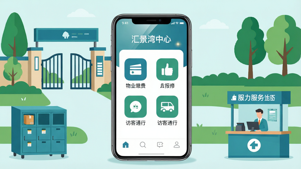 ����������һ�������ֻ�����Ļ����ʾ���㾰�����ġ�APP����ҳ���棬���������ҵ�ɷѡ����ޡ��ÿ�ͨ�е�ͼ�ꡣ�ֻ���Χ��������������Ԫ�أ���С�����š���������ݹ����ҵ����̨�����ֲ��þ��й�ͼ���ֻ�Ϊ���壬����Ԫ�ػ������ܡ��Ű�������ͼ���������롣���Ϊ�ִ���ƽ���廭��ɫ��������ɫ��Ϊ����Ӫ����ܰ��ݵ�������Χ��ϸ�����ֻ���Ļ����΢��������Ԫ��������ࡣ���ʸ��壬����ɾ����޶���Ԫ�ء�