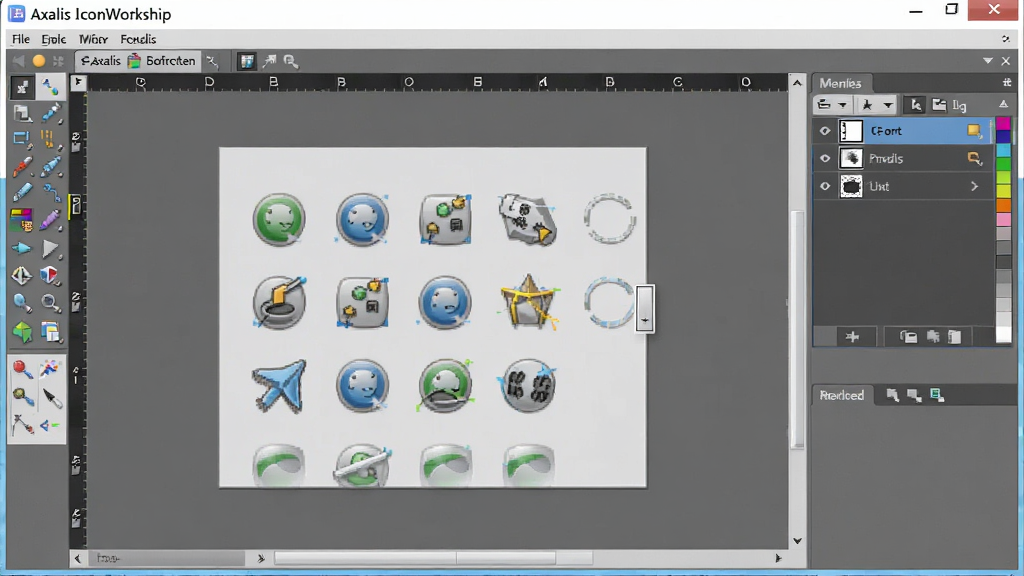 Axialis IconWorkshop ���������棬չʾͼ��༭�����������Ϊ���������м�Ϊ�������Ҳ�Ϊͼ�����ɫ��壬����ɾ����࣬���רҵ�������������޶���Ԫ��