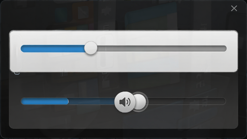 һ��Windows Media Player ��������������ȵ��ڽ����ͼƬ������Ϊһ��ˮƽ��������һ����ֱ�������飬�����ڿ��������·������Ű����ҶԳƣ����Ϊ�����ִ��磬ϸ�ڰ������������Ѳ��Ų��ֵ���ɫ��䡢δ���Ų��ֵĻ�ɫ��������������ϵ�������ͼ�ꡢ�϶�ʱ��Բ�λ����ֱ�������Ϊ��ɫ��͸����壬�����������ɾ����޶���Ԫ�ء�