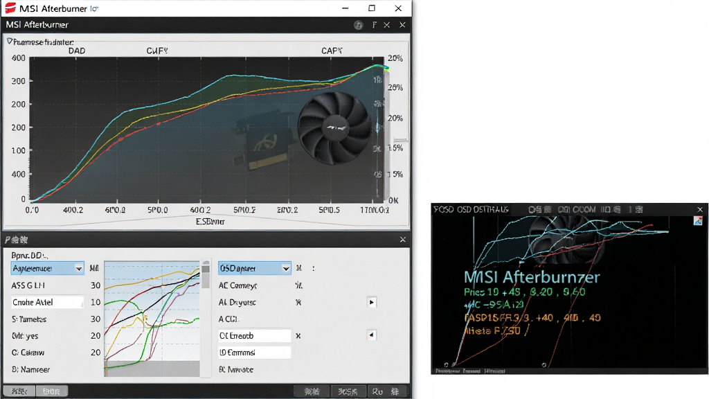 һ��չʾ΢���Կ���Ƶ����(MSI Afterburner)����������OSD���õ�ͼƬ������Ϊ�����������߱༭����OSD��ʾԤ���������Ϸ�Ϊ����ͼ���·�Ϊ����ѡ��Ű����룬���Ϊרҵ���߽��棬ϸ�ڰ����¶��ᡢת�ٰٷֱ���OSD����Ԥ�������������ɾ����޶���Ԫ�ء�