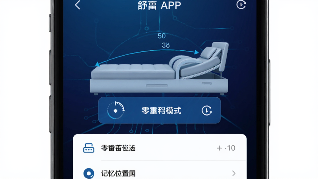 �ֻ���Ļչʾ�渣��APP��������ģʽ��ť�ͼ���λ���б�������Ϊ����ɫ�Ƽ��н��䣬�������д���Ƕȱ仯��ʾ������������Լδ���У����ֶԳƣ��Ű�ͻ����ť���б���ϸ�ڰ����Ƕ���ֵ��ͼ�꣬�����������ɾ����޶���Ԫ��