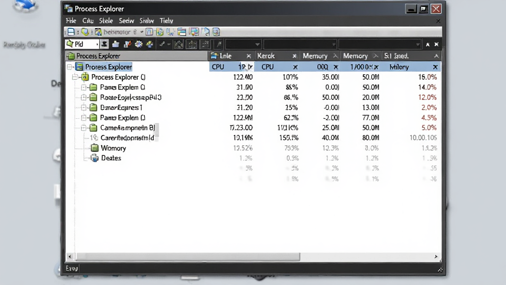 һ��չʾProcess Explorer�����������ͼƬ�������������������ڣ�����������״�ṹ�г�����������Ƽ���PID��CPUռ�á��ڴ�ռ�õ���Ϣ��������Ϊ����Windows��ɫ�����������ɫ�б����򣬱���Ϊ�ɾ���ǳ��ɫ���棬������רҵ��࣬�����������޶���Ԫ��