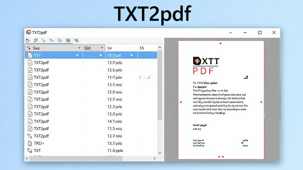 һ��չʾTXT2pdf�����������ͼƬ�������������������ڣ������ʾTXT�ļ��б����Ҳ���ʾPDFԤ��Ч������������Ϊ��TXT2pdf��������Ϊǳ��ɫ���䣬��������������ʸɾ����޶���Ԫ��